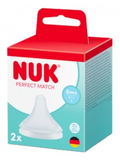 NUK Perfect Match 2 silikonové savičky s otvorem S proti kolice od 0 měsíců
