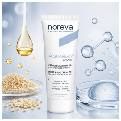Noreva Aquareva 24H Krem Nawilżający Lekka Konsystencja 40 ml