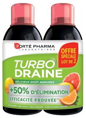Forté Pharma TurboDraine Afslanken Set van 2 x 500 ml - Smaak: Citrus