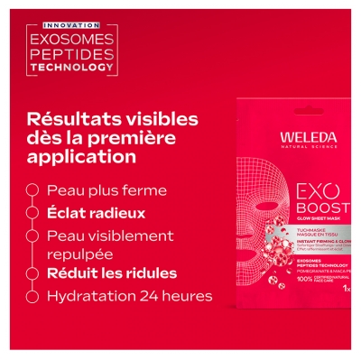 Weleda Exo Boost Glow Masque en Tissu 20 ml