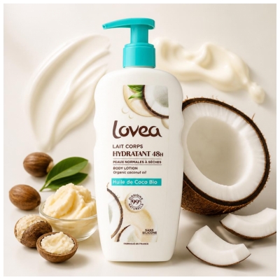 Lovea Mleko za telo z bio kokosovim oljem 250 ml