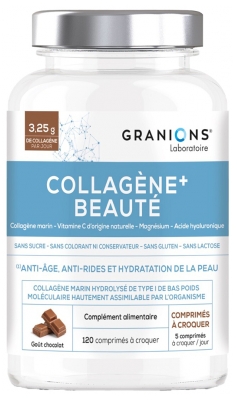 Granions Kollagen+ Skönhet 120 Tuggtabletter - Smak: Choklad