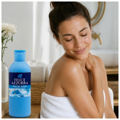 Felce Azzurra Płyn pod prysznic & do kąpieli Białe Piżmo 650 ml