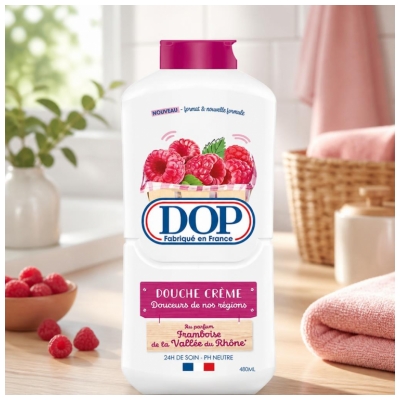 Dop Douceurs de Nos Régions Ronos slėnio aviečių dušo kremas, 480 ml