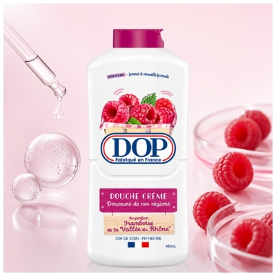 Dop Douceurs de Nos Régions Ronos slėnio aviečių dušo kremas, 480 ml