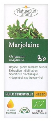 NatureSun Aroms Olio Essenziale di Maggiorana (Origanum Majorana) Biologico 10 ml (da consumarsi preferibilmente entro il 30/09/2026)