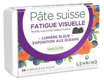 Laboratoires Lehning Pâte Suisse Fatigue Visuelle 40 Gommes (ieteicams izlietot līdz 30/09/2026)