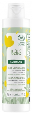Klorane Bébé Monikäyttöinen Luomuöljy 200 ml (parasta ennen 30/09/2026)