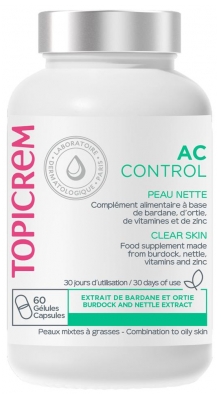 Topicrem AC Control Saubere Haut 60 Kapseln (mindestens haltbar bis 30.09.2026)