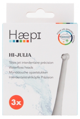 Haepi Julia 3 Cabezales de Chorro Interdental de Precisión