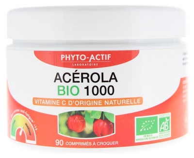 Phyto-Actif Organic Acerola 1000 90 Tablets (best before 30/09/2026)
