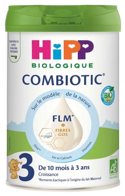 HiPP Combiotic 3 Lait de Croissance de 10 Mois à 3 Ans Bio 800 g