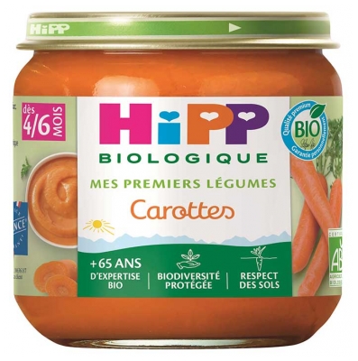 HiPP Moji Prvi Zelenjavni obroki Korenje od 4/6 mesecev Bio 125 g