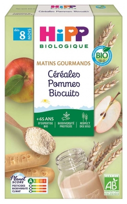 HiPP Gourmet Mornings Cereals Apples Biscuits From 8 Months Organic 250g