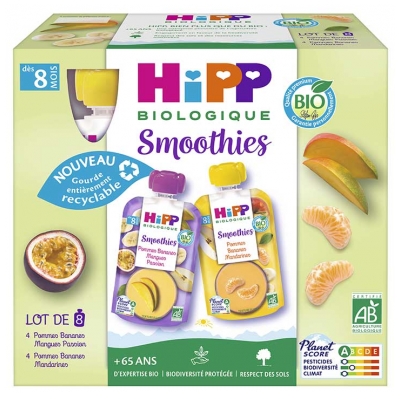 HiPP Sadni napitki od 8 mesecev Bio 8 vrečk po 90 ml
