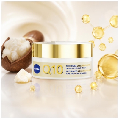 Nivea Q10 nuo raukšlių Collagène Expert sodrus dieninis ir naktinis balzamas, 50 ml