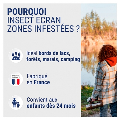 Insect Ecran Anti-Moustiques Spray Répulsif Peau Zones Infestées 100 ml + Après Piqûres Gel Apaisant 20 g