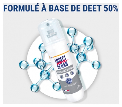 Insect Ecran Anti-Moustiques Spray Répulsif Peau Zones Infestées 100 ml + Après Piqûres Gel Apaisant 20 g
