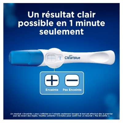Clearblue Test de Grossesse Détection Rapide 2 Tests