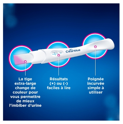 Clearblue Test de Grossesse Détection Rapide 2 Tests