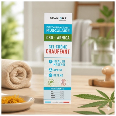 Granions CBD ir Arnikos Šildomasis Gelis-Kremas 75 ml