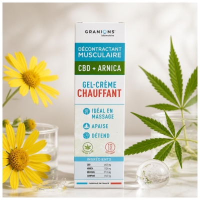 Granions CBD ir Arnikos Šildomasis Gelis-Kremas 75 ml
