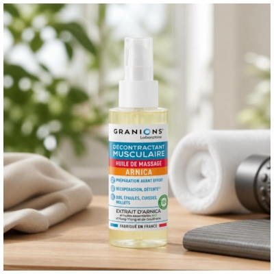 Granions Olio per Massaggi All'arnica Rilassante per i Muscoli 100 ml