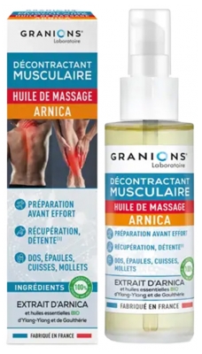 Granions Olio per Massaggi All'arnica Rilassante per i Muscoli 100 ml