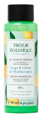 Trésor Botanique Kremowy żel pod prysznic Szałwia & Citron de Méditerranée 80 ml