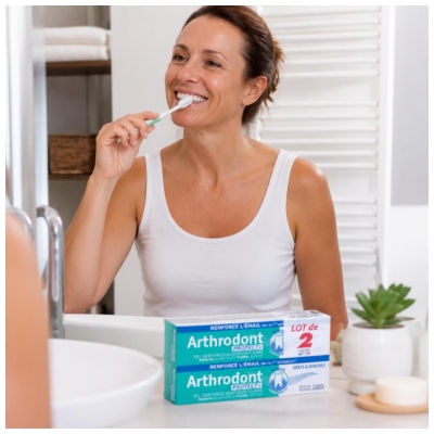 Arthrodont Protect + Denní fluoridová zubní pasta, balení 2 x 75 ml