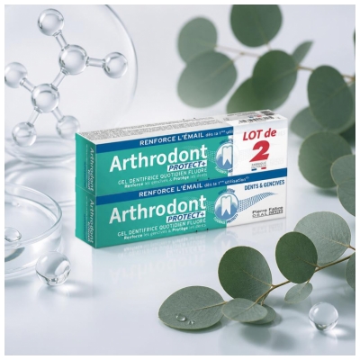 Arthrodont Protect + Gel Dentifrice Quotidien Fluoré Lot de 2 x 75 ml