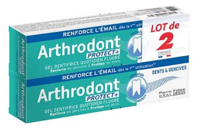 Arthrodont Protect + Kasdienis Fluoruotas Dantų Gelis 2 x 75 ml