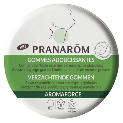 Pranarôm Aromaforce Caramelos Emolientes Menta/Eucalipto Bio 45 g