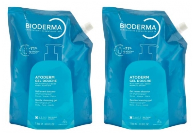 Bioderma Atoderm Eco-Recharge Duschgel 1 L Set mit 2