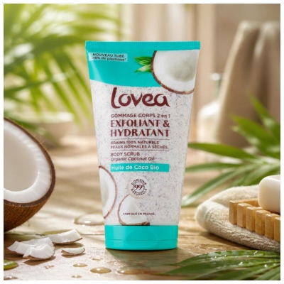 Lovea Bio Kokosriekstu Eļļas Eksfolējošais Ķermeņa Skrubis 150 ml