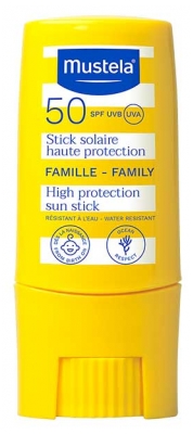 Mustela Krém na opalování ve sticku Vysoká ochrana SPF50 Rodina 9 ml