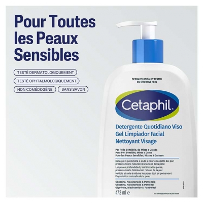 Cetaphil Nettoyant Visage 473 ml