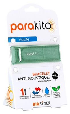 Parakito Dobíjecí Náramek Proti Komárům pro Dospělé - Model: Khaki