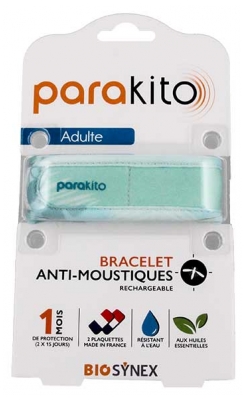 Parakito Wiederaufladbares Anti-Mücken-Armband Erwachsene - Modell: Türkisfarbe