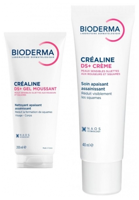 Bioderma Créaline DS+ Routine Beruhigendes Reinigungsgel 200 ml + DS+ Creme 40 ml