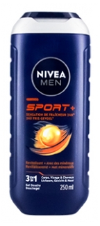 Nivea Hombre Sport Fresh 24H Gel de Ducha Revitalizante 3en1 Rostro, Cuerpo y Cabello 250 ml