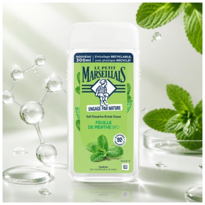 Le Petit Marseillais Ekstra Delikatny Żel pod Prysznic Bio Liść Mięty 300 ml