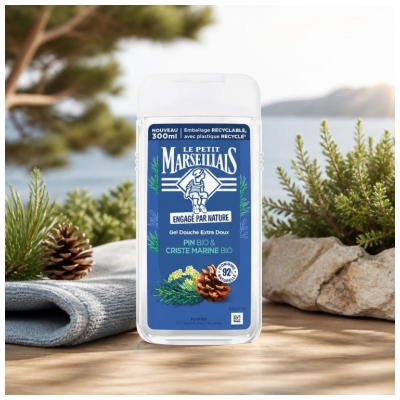 Gel de Duș Extra Blând cu Pin Bio & Criste Marine Bio Le Petit Marseillais 250 ml