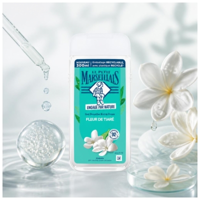 Gel de duș Le Petit Marseillais Extra Blând Floare de Tiaré 250 ml
