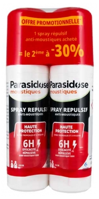 Parasidose Mosquitoes Tropical and High-Risk Areas Anti-Mosquito Spray Pack of 2 x 100 ml