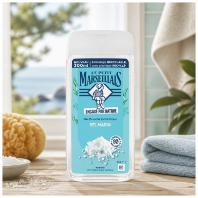 Le Petit Marseillais Ekstra Mild Brusegel med Havsalt 250 ml