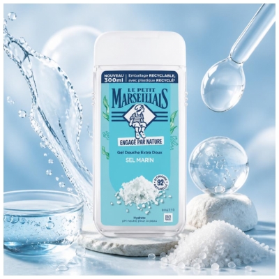 Le Petit Marseillais Ekstra Mild Brusegel med Havsalt 250 ml