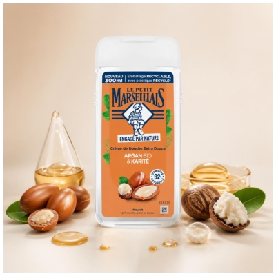 Le Petit Marseillais Cremă de Duș Extra Delicată Argan Bio & Shea 300 ml