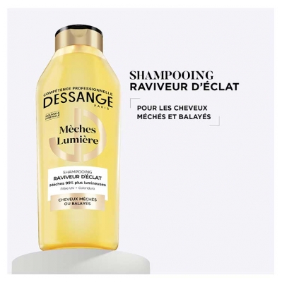 Dessange Mèches Lumières Shampoing Raviveur d'Éclat Cheveux Méchés ou Balayés 280 ml