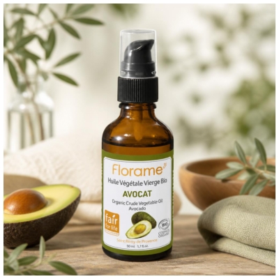 Florame Huile Végétale Vierge Avocat Bio 50 ml